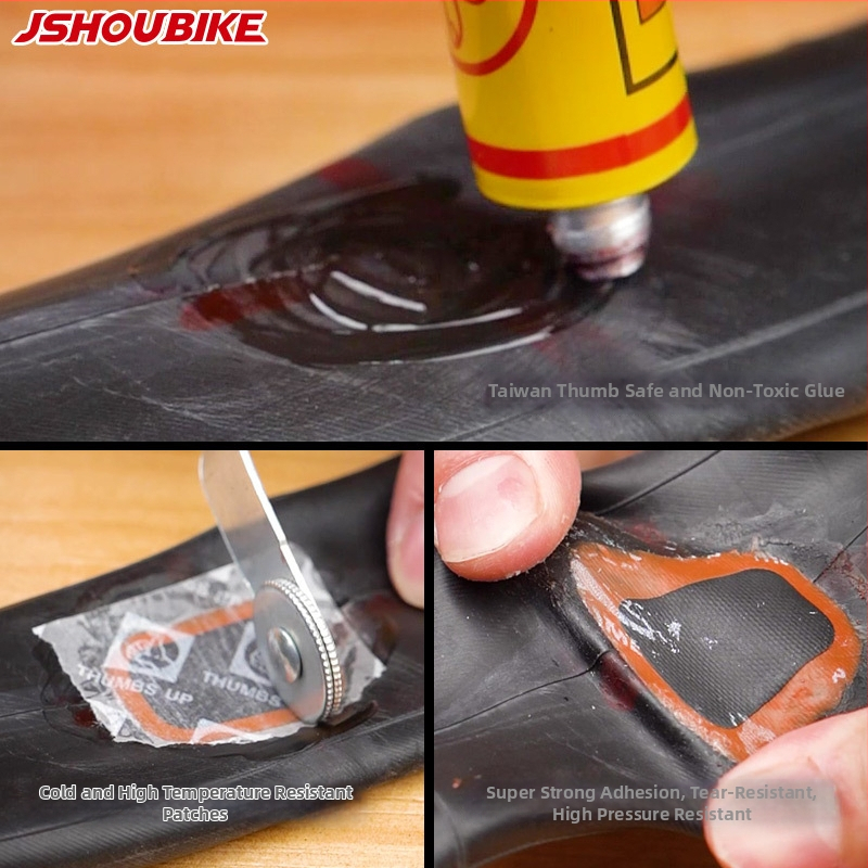 Set na opravu pneumatík horského elektrického bicykla – Dingqing lepidlo a film na lepenie, nástroj na opravu pneumatík, značka JSHOU BIKE, dostupná súkromná značka