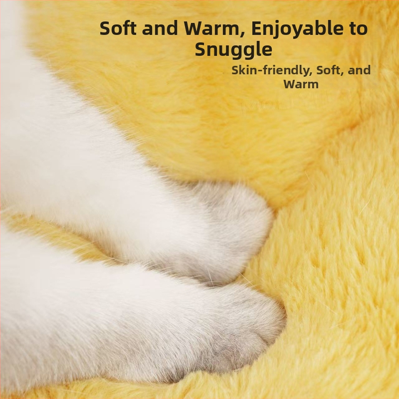 Καταφύγιο για γάτες και σκύλους από βελούδινο ύφασμα, κλειστό σχέδιο, διατηρεί τη θερμότητα το χειμώνα