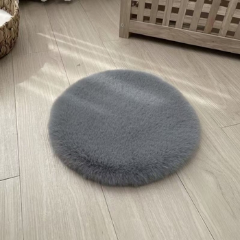 Μαξιλάρι ύπνου γάτας από βελούδο με ψεύτικη γούνα λαγουδάκι, στρογγυλό καταφύγιο γάτας, παχύ και ζεστό, αντιολισθητικό εσωτερικό μαξιλάρι