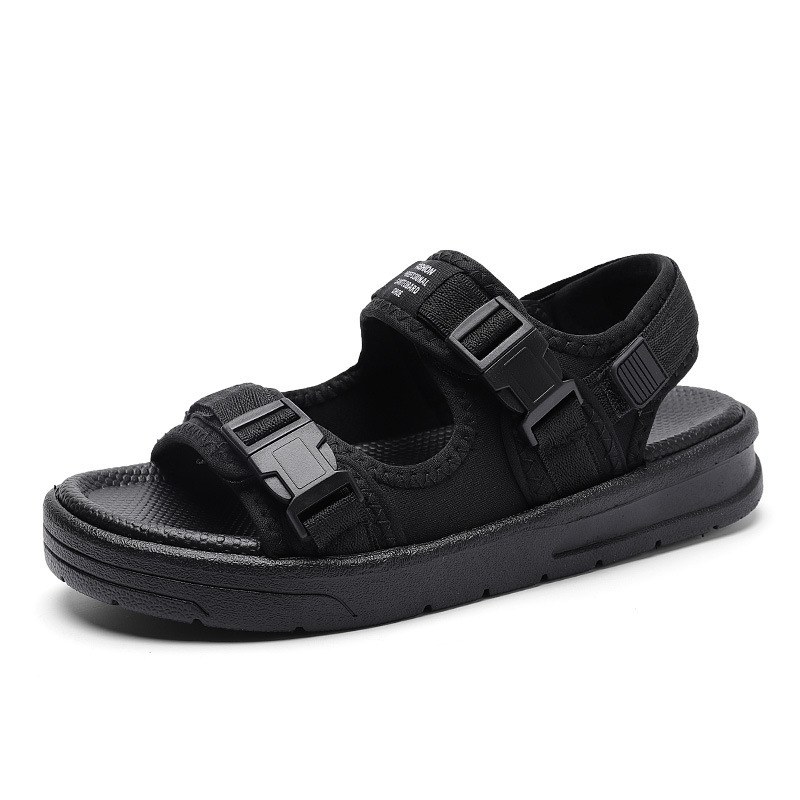 Muške sandale, korejskog stila, otvoreni prst, Velcro kopča, prozračni gornji dio od tkanine, PVC potplat