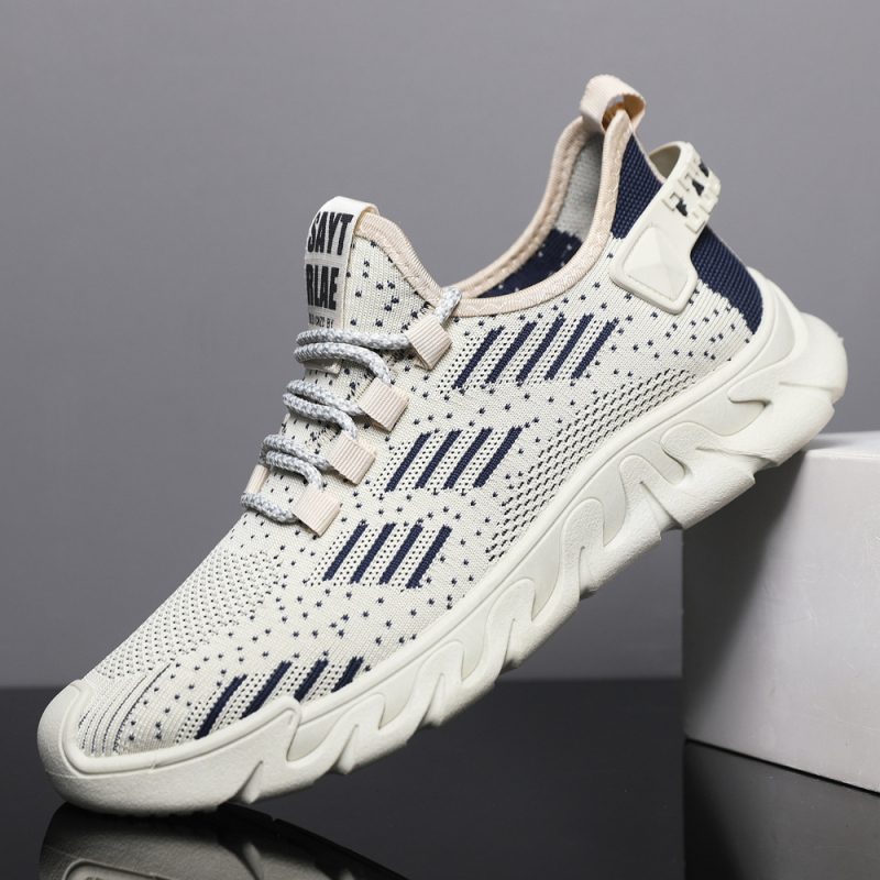 Platformske cipele s denim gornjim dijelom, okrugli vrh, prugasti uzorak, PVC potplat