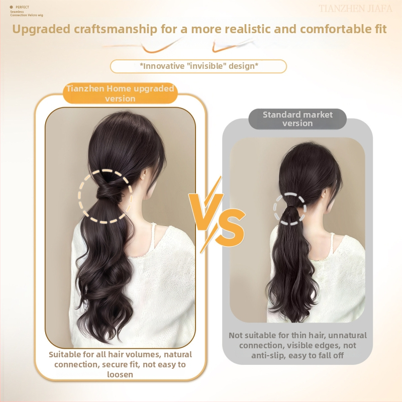 Peruka s kopčom za pričvršćivanje, kovrčava kosa, vlakna visoke temperature svile, mehanička obrada