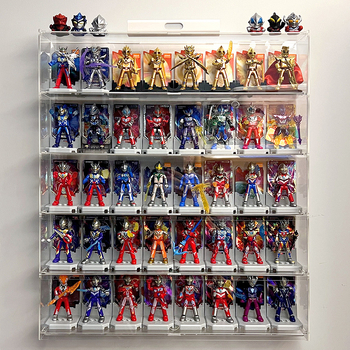 Raft de afișaj din acril pentru Ultraman Bruco figurine Blind Box, montaj pe perete, protecție la praf, capacitate 2 L, imprimare logo, personalizare