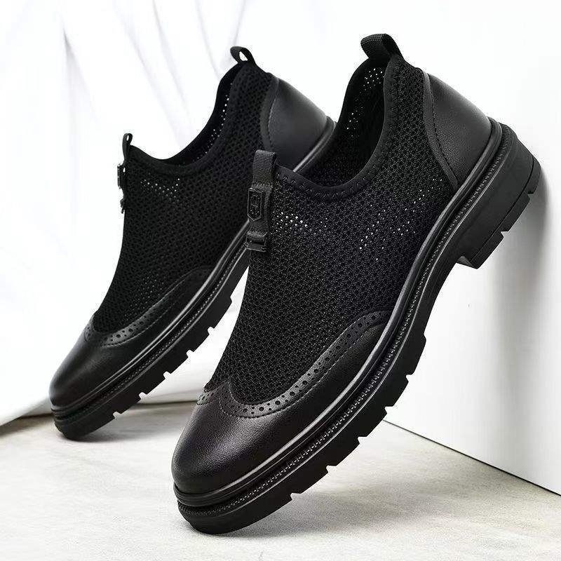 Muške sandale - prozračni mrežasti gornji dio, slip-on, protuklizna PVC potplat