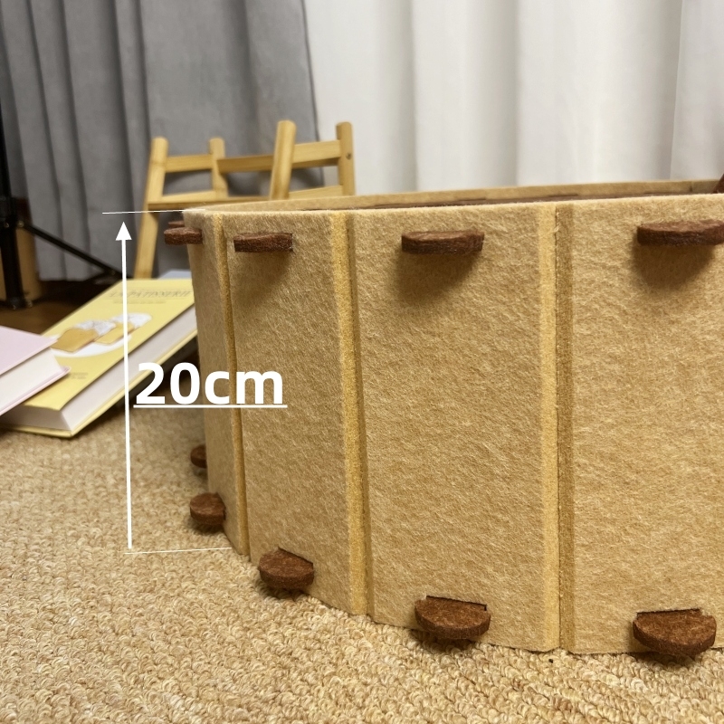 Φελτ φωλίτσα γάτας, στρογγυλή, ημι-κλειστή, κατάλληλη για όλες τις εποχές