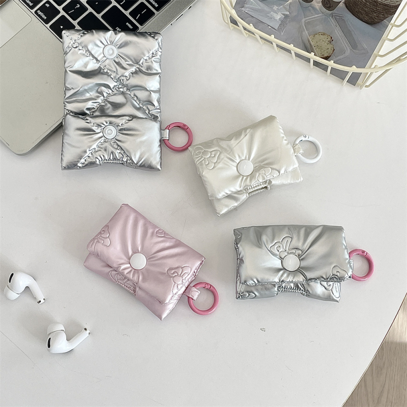 Korejska stilska mašna torbica za AirPods zaštitni kućište – PU materijal, univerzalni stil, tkanina izrada, podrška prilagodbi, kompatibilno s Apple, Huawei i drugim uređajima