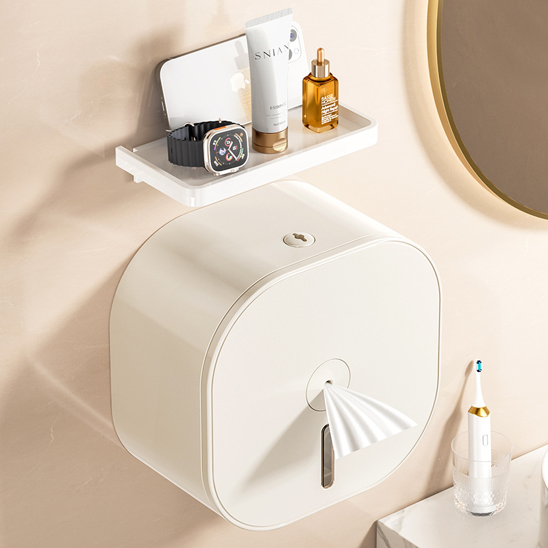 Merid Dispenser de hârtie igienică montat pe perete, tragere centrală, ABS, pentru baie și uz comercial hotelier