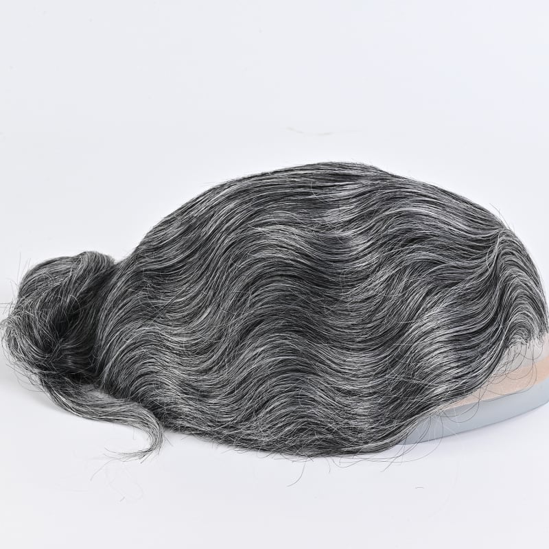 Περούκα κοντών κυμάτων, φυσικό στυλ, πλήρως χειροποίητη υφαντή, μπορεί να βαφτεί ή να περμανθεί