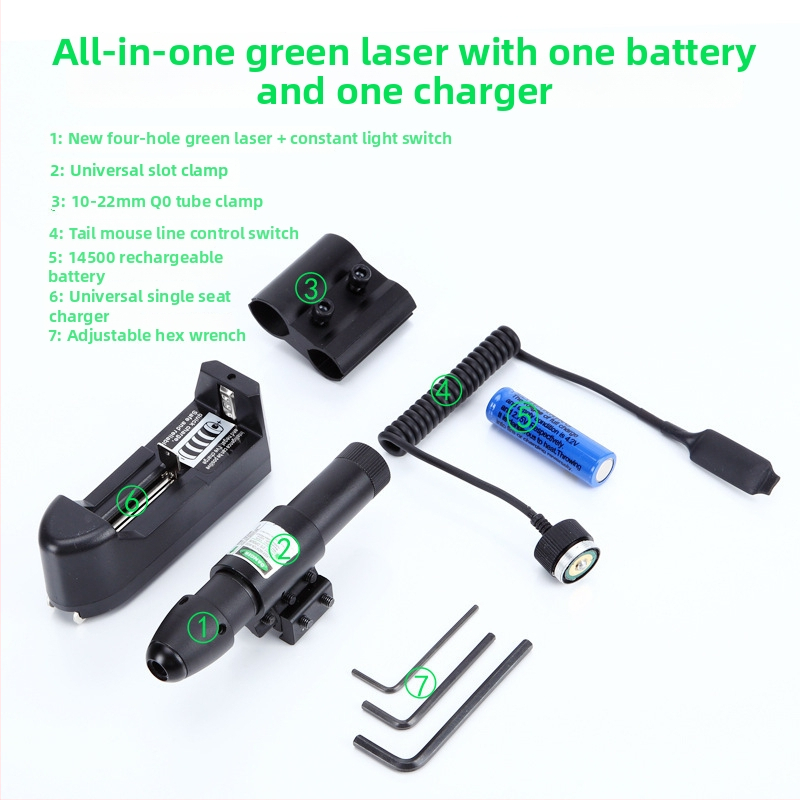 Lazerski ciljnik infracrveni s 4 otvora, podesivi vertikalno i horizontalno; Gold hunter, aluminijska legura, JG13