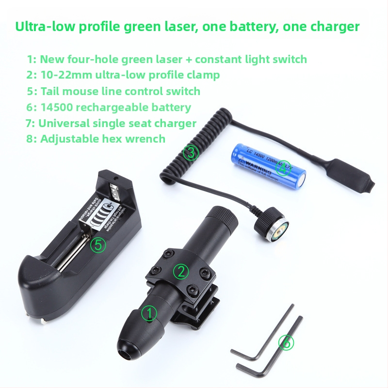 Lazerski ciljnik infracrveni s 4 otvora, podesivi vertikalno i horizontalno; Gold hunter, aluminijska legura, JG13