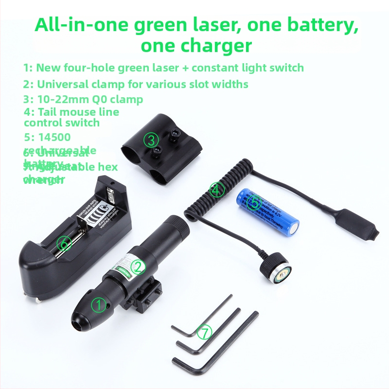 Lazerski ciljnik infracrveni s 4 otvora, podesivi vertikalno i horizontalno; Gold hunter, aluminijska legura, JG13