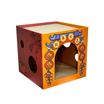 Cuib pentru pisici din carton ondulat de înaltă densitate, Jiangren XH, pentru pisici