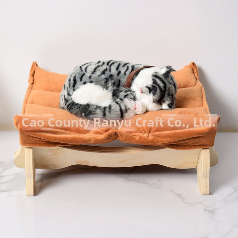Ξύλινο γατοφωλιό κρεβάτι για γάτες, χειμωνιάτικο ζεστό (Ξύλο, Χειμώνας, Γάτα, Θερμό)