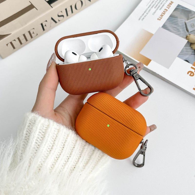 Carcasă de protecție împletită manual din piele sintetică pentru Apple AirPods Pro 2