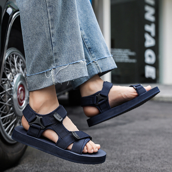 Sandale cu un singur curea, partea superioară din material textil, căptușeală din plasă, talpă PE, respirante și antiderapante