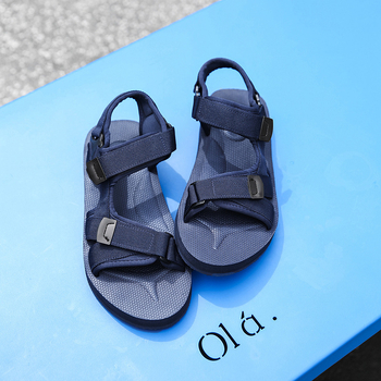 Sandale cu un singur curea, partea superioară din material textil, căptușeală din plasă, talpă PE, respirante și antiderapante