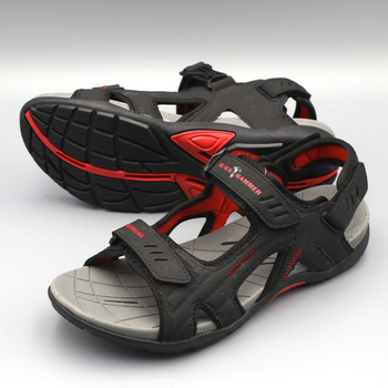 Sandale pentru bărbați, stil sport, închidere Velcro, talpă din caucioc, partea superioară din materiale multiple