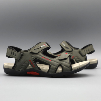 Sandale pentru bărbați, stil sport, închidere Velcro, talpă din caucioc, partea superioară din materiale multiple