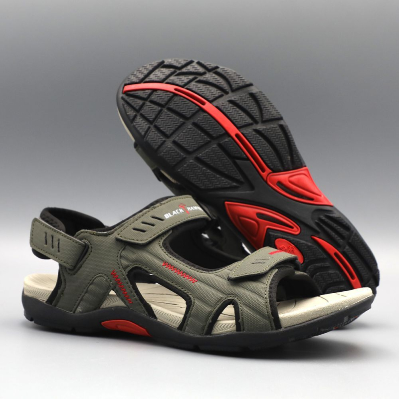 Sandale pentru bărbați, stil sport, închidere Velcro, talpă din caucioc, partea superioară din materiale multiple