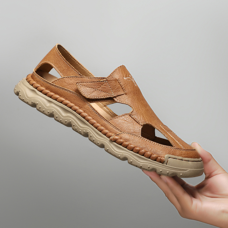 Muške sandale Baotou stil - casual, gornji materijal mikrovlakana koža, potplat PVC, prozračne