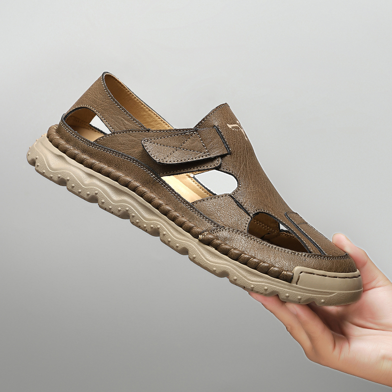 Muške sandale Baotou stil - casual, gornji materijal mikrovlakana koža, potplat PVC, prozračne