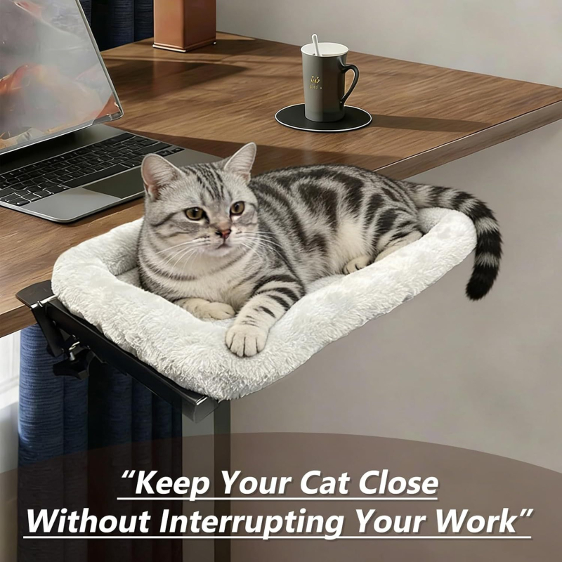 Mačje gnijezdo za stol – plišano, pluta na stolu, štedno zauzima prostor, za sve sezone, za ured