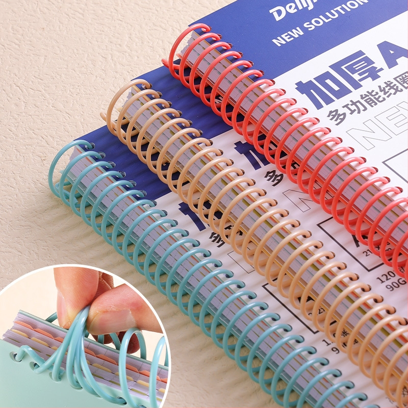 Bilježnica sa spiralnim uvezom, PP korica, papir od drvene pulpe 90 g/m², perforirane stranice s razdjelnicima po predmetima
