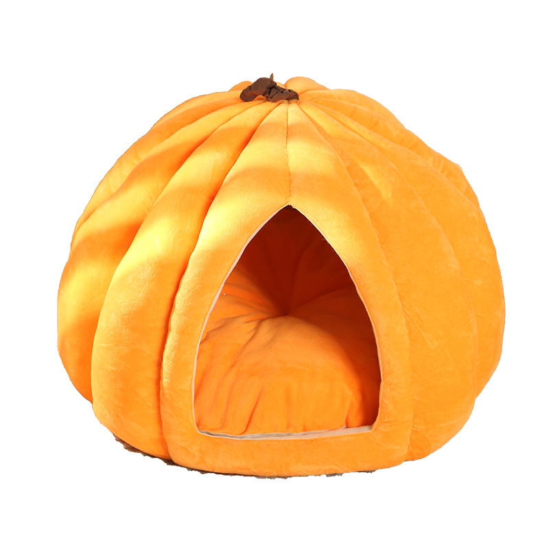 Tikvasto gnijezdo za kućne ljubimce — platneno leglo za mačke i pse, zimska toplina, sve sezone, otporno na mrlje madrac za spavanje