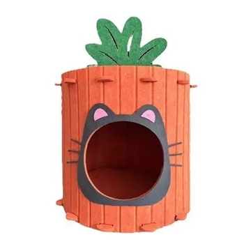 Mačje gnijezdo s tunelom, otporno na habanje, četiri sezone, poluzatvoren, 3D dizajn, tkanina