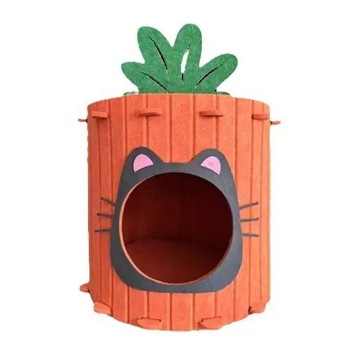 Mačje gnijezdo s tunelom, otporno na habanje, četiri sezone, poluzatvoren, 3D dizajn, tkanina