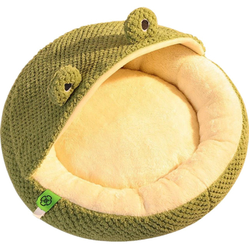 Okruglo poluzatvoreno gnijezdo za mačke, topla tkanina, uklonjivo i perivo, pogodno za sve sezone, unutarnja i vanjska upotreba