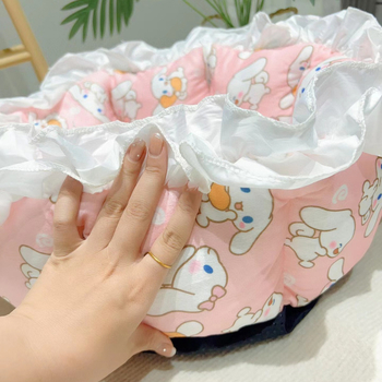 Lu Pet gnijezdo za mačke - za sve sezone, prozračno, čipkasti rub, od tkanine