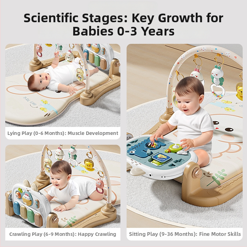 Dječja igračka pedalo klavijatura za gimnastiku — interaktivna glazba, multisenzorna stimulacija, 0–3 godine, plastika