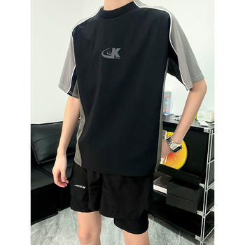 Комплект от три части за плуване с UV защита и бързосъхнеща материя, унисекс, къс ръкав, нейлонова външна част с полиестерна подплата