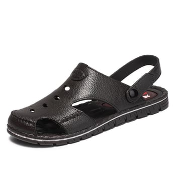 Muške Baotou sandale, plažni stil, PVC gornji dio, plastična potplata, prozračne? prozračne nije, prozračnost, vodootporne, protuklizne, otporne na habanje, sandale za vožnju ljeti