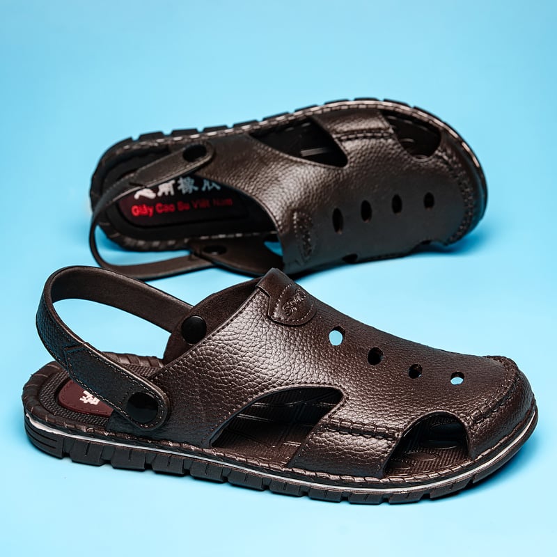 Muške Baotou sandale, plažni stil, PVC gornji dio, plastična potplata, prozračne? prozračne nije, prozračnost, vodootporne, protuklizne, otporne na habanje, sandale za vožnju ljeti