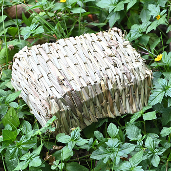 Cuib pentru animale de companie din iarbă de trestie, pentru cuști, cabine și cuiburi