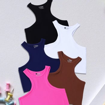 Γυναικείο αθλητικό γιλέκο τρεξίματος με απομάκρυνση υγρασίας από Lycra, I-back σχέδιο, γρήγορο στέγνωμα, 90% νάιλον