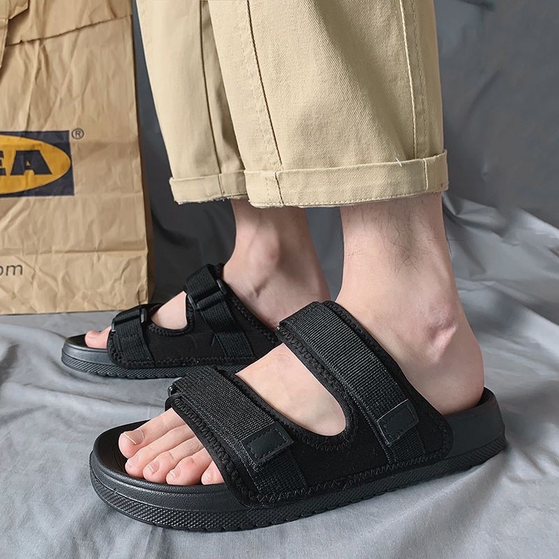 Sandale pentru bărbați – partea superioară din plasă, talpă PVC, închidere Velcro, respirabile și antiderapante, stil lejer