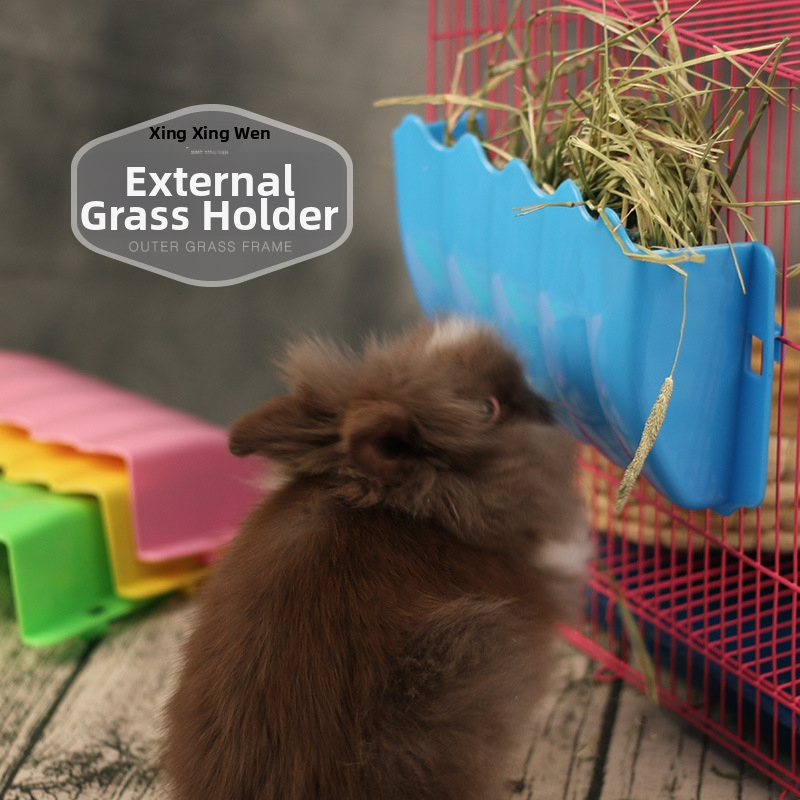 Vanjski stalak za sijeno za mala kućna ljubimca: zečevi, činčile i guinea pig, šifra 0014, dodatak kućici za zeca