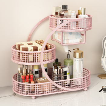 Organizator pentru cosmetice și bijuterii - Fier, capacitate 12 L, fără asamblare, Personalizare disponibilă, Imprimare logo