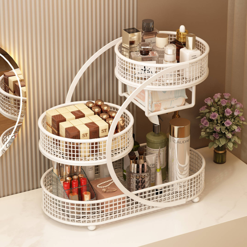 Organizator pentru cosmetice și bijuterii - Fier, capacitate 12 L, fără asamblare, Personalizare disponibilă, Imprimare logo