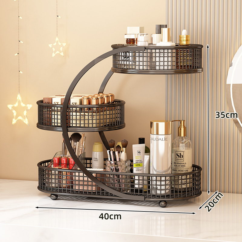 Organizator pentru cosmetice și bijuterii - Fier, capacitate 12 L, fără asamblare, Personalizare disponibilă, Imprimare logo