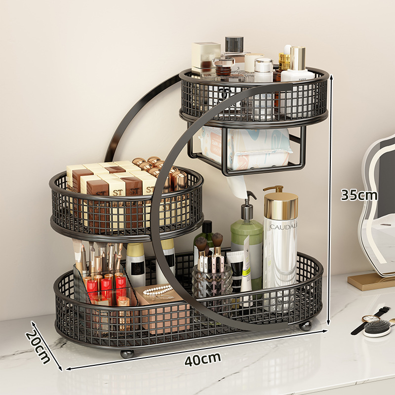 Organizator pentru cosmetice și bijuterii - Fier, capacitate 12 L, fără asamblare, Personalizare disponibilă, Imprimare logo