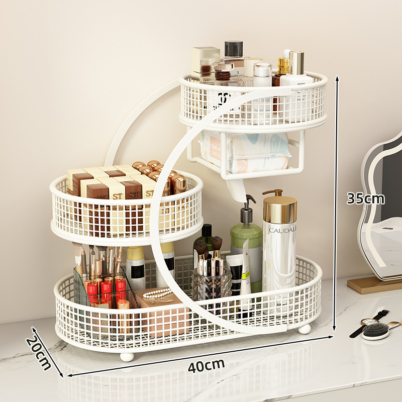 Organizator pentru cosmetice și bijuterii - Fier, capacitate 12 L, fără asamblare, Personalizare disponibilă, Imprimare logo