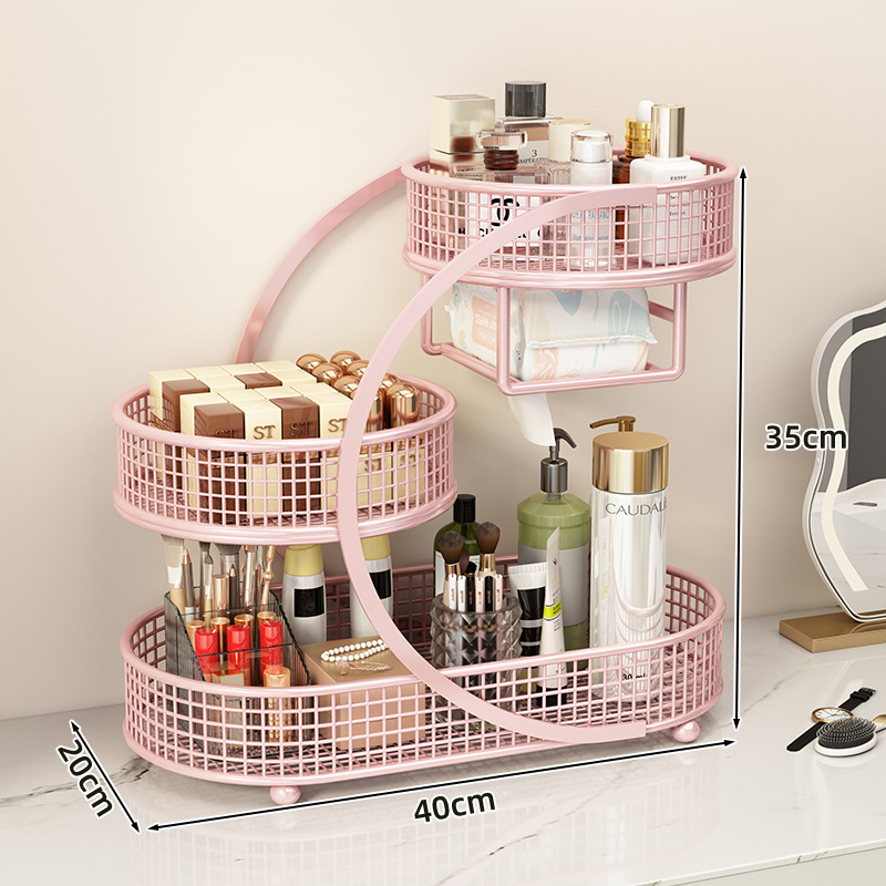 Organizator pentru cosmetice și bijuterii - Fier, capacitate 12 L, fără asamblare, Personalizare disponibilă, Imprimare logo