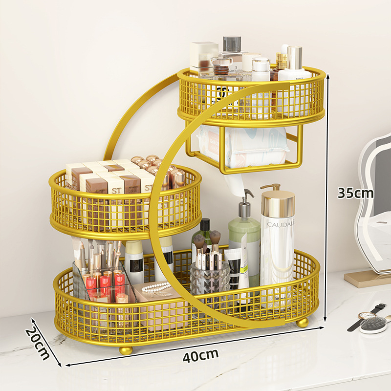 Organizator pentru cosmetice și bijuterii - Fier, capacitate 12 L, fără asamblare, Personalizare disponibilă, Imprimare logo