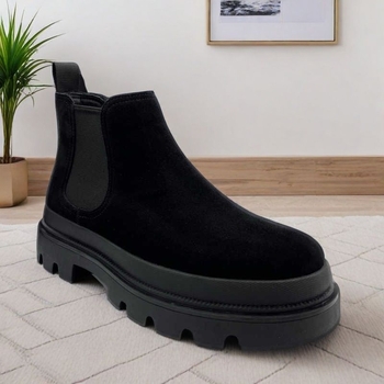 Férfi Martin Chelsea csizma, alacsony szárú, őszi stílus, PU és mikroszálas felsőrész, gumi talp, belső bélés valódi bőr, EVA talpbetét