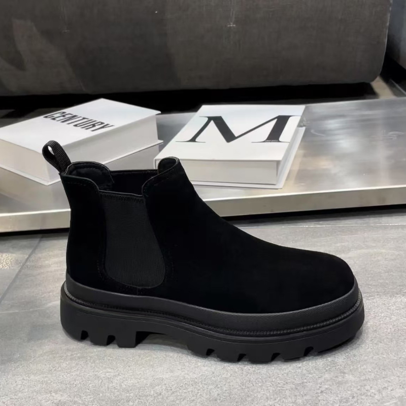 Férfi Martin Chelsea csizma, alacsony szárú, őszi stílus, PU és mikroszálas felsőrész, gumi talp, belső bélés valódi bőr, EVA talpbetét