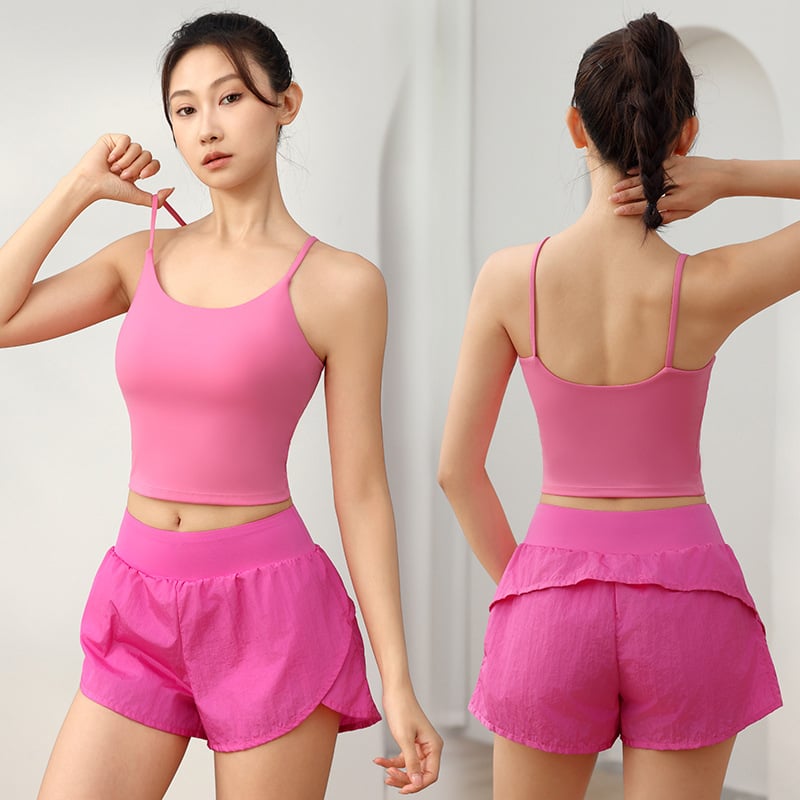 Γυναικείο αθλητικό τοπ γιόγκα με γρήγορο στέγνωμα, push-up, χωρίς ραφές, ενιαίο σχέδιο, 75/25 σπάντεξ